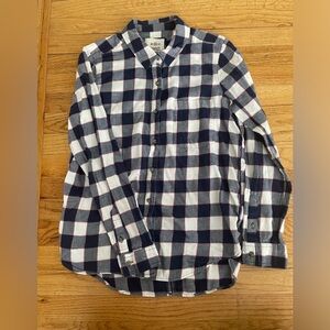 SO Navy and White Plaid Button Down Shirt